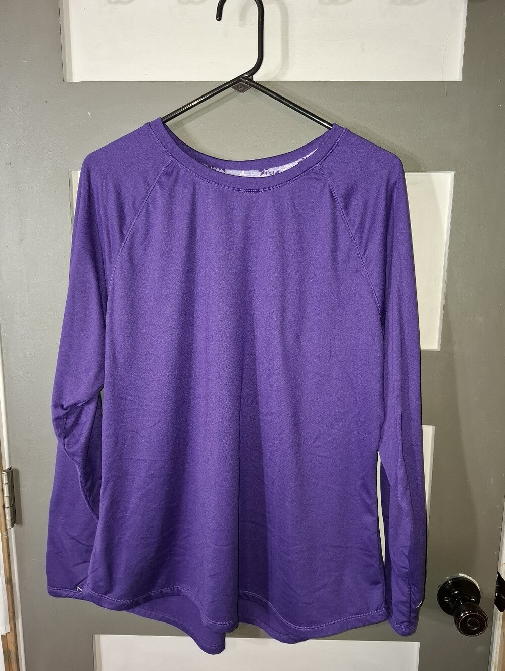 Cuddl Duds Cilamte Right Long-Sleeve Crew Neck Top - Purple